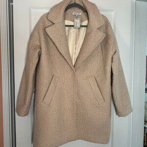 NWT - Boucle Cocoon Oversized Coat Dusty Light Pink - Size S